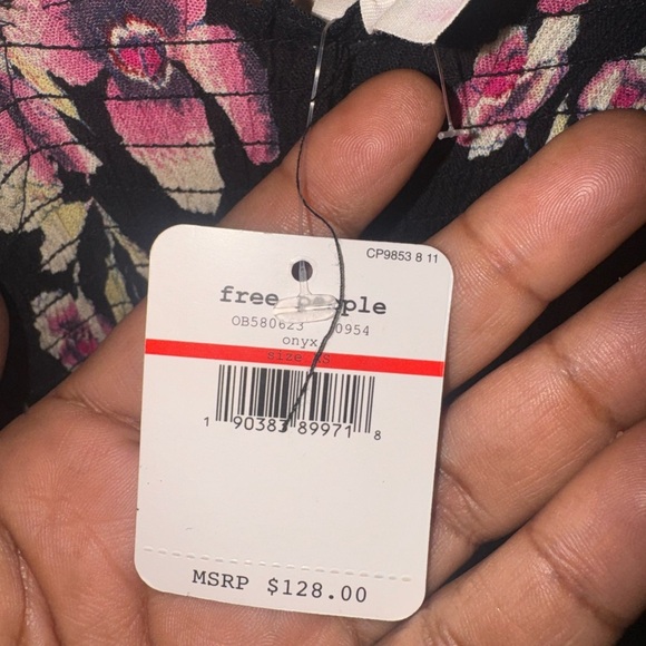 Free People Black and Pink Floral Maxi Dress - Picture 12 of 15